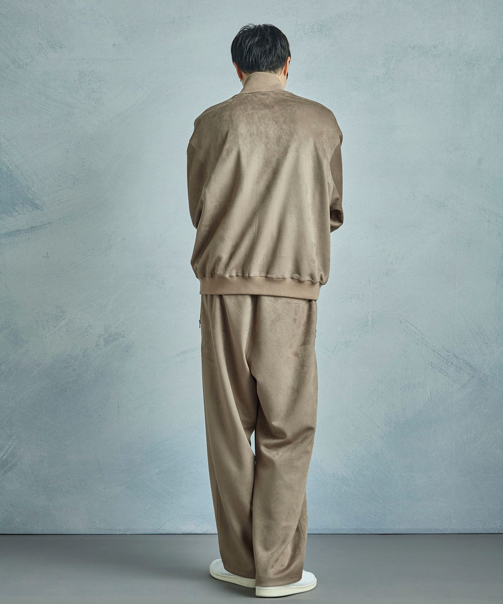 MEN'S BIGI 【50th Anniv . 中田 慎介】 SUEDE LIKE/HOUND’S TOOTH TRACK PANTS ベージュ