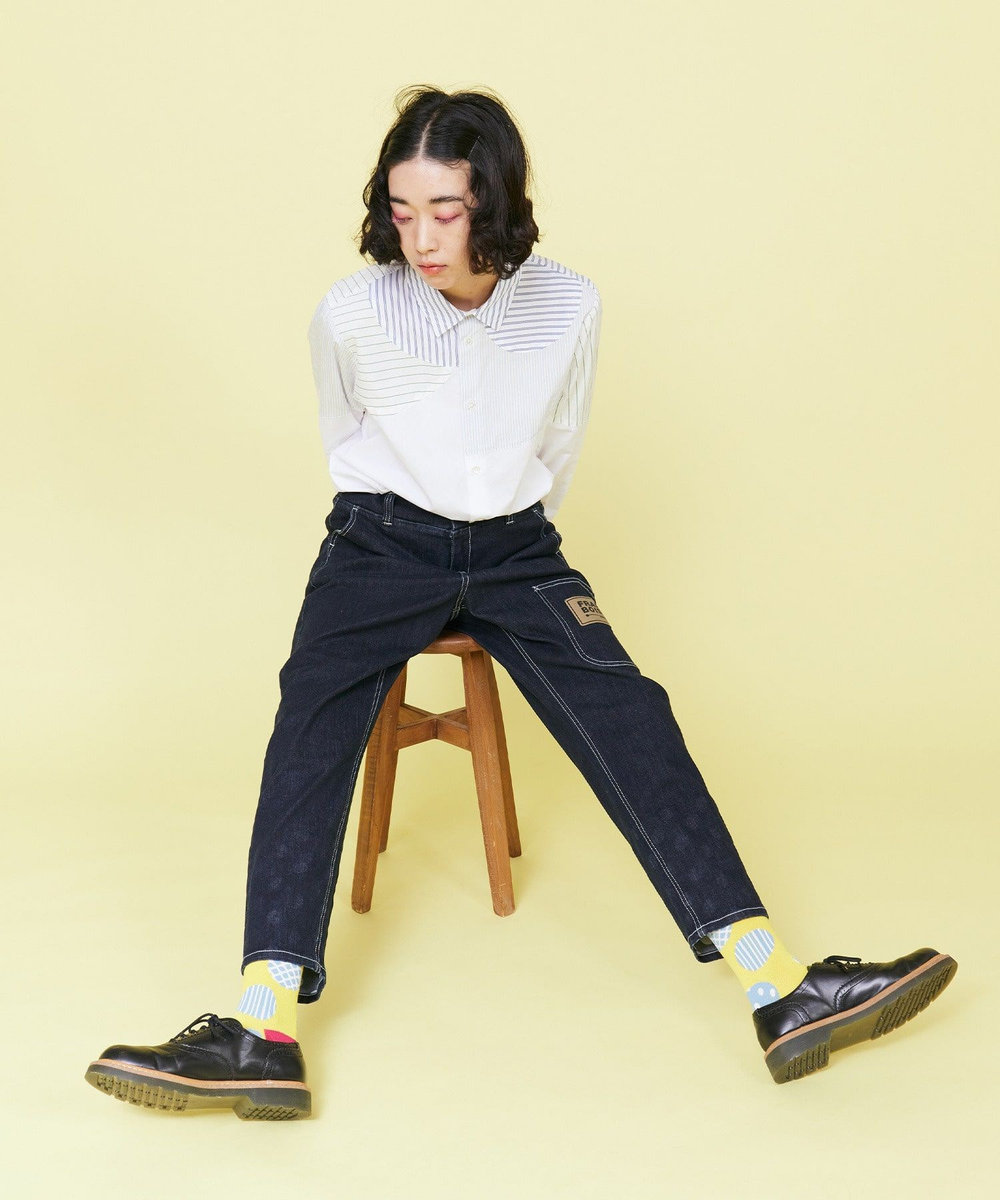 FRAPBOIS ムーブデニム パンツ ネイビー