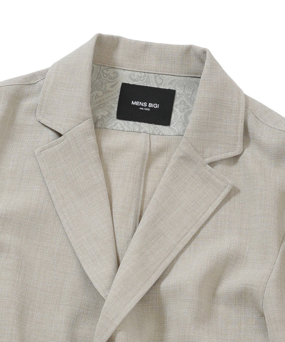 MEN'S BIGI ポリエステルブッチャーストレッチテーラードジャケット＜セットアップ対応＞ ベージュ