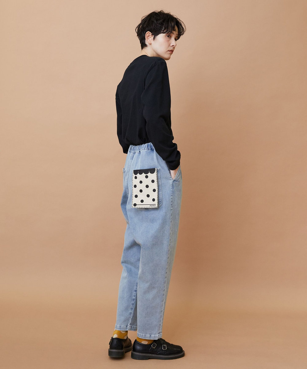 FRAPBOIS ムーブデニム テーパードパンツ サックスブルー