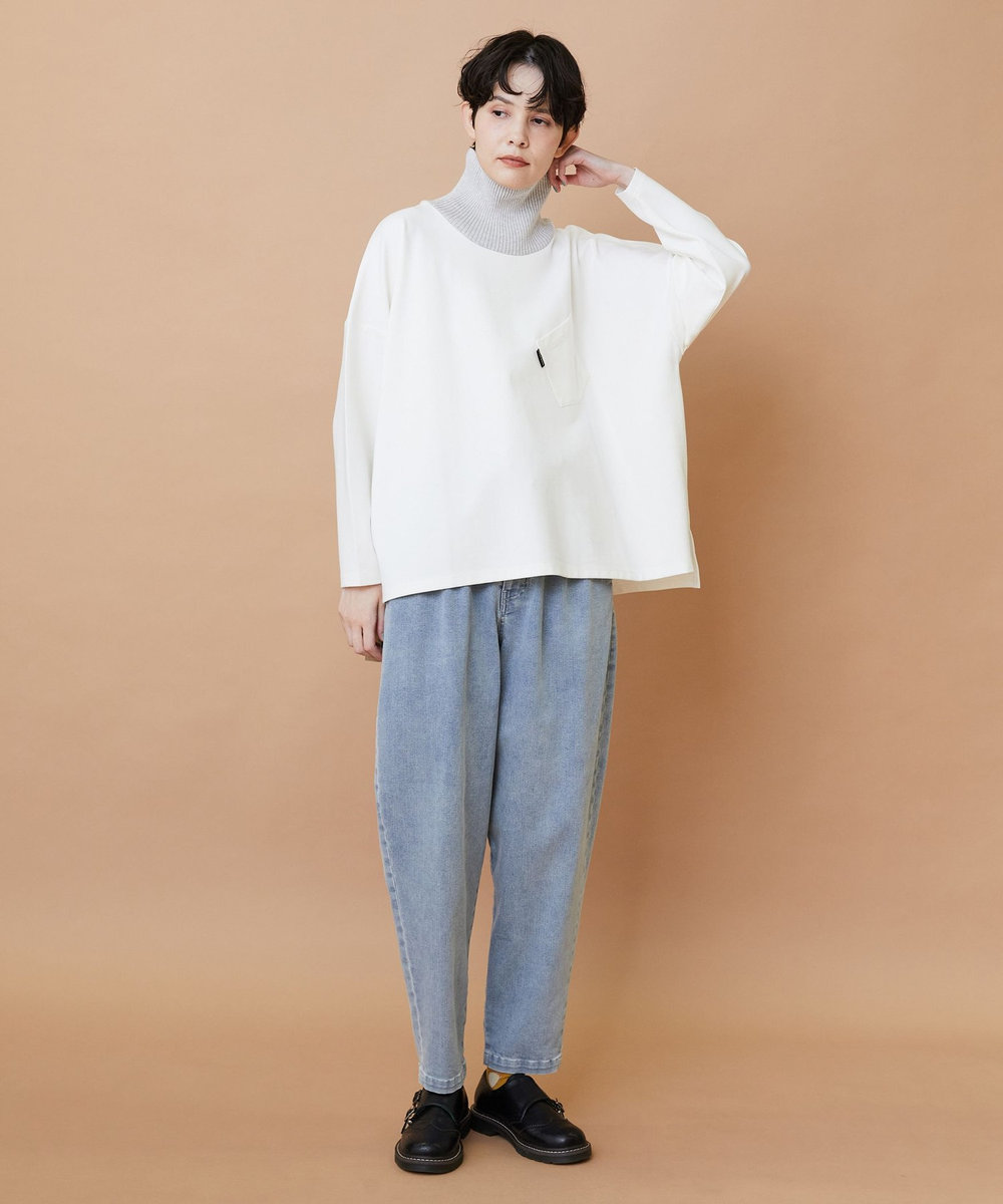FRAPBOIS ムーブデニム テーパードパンツ サックスブルー