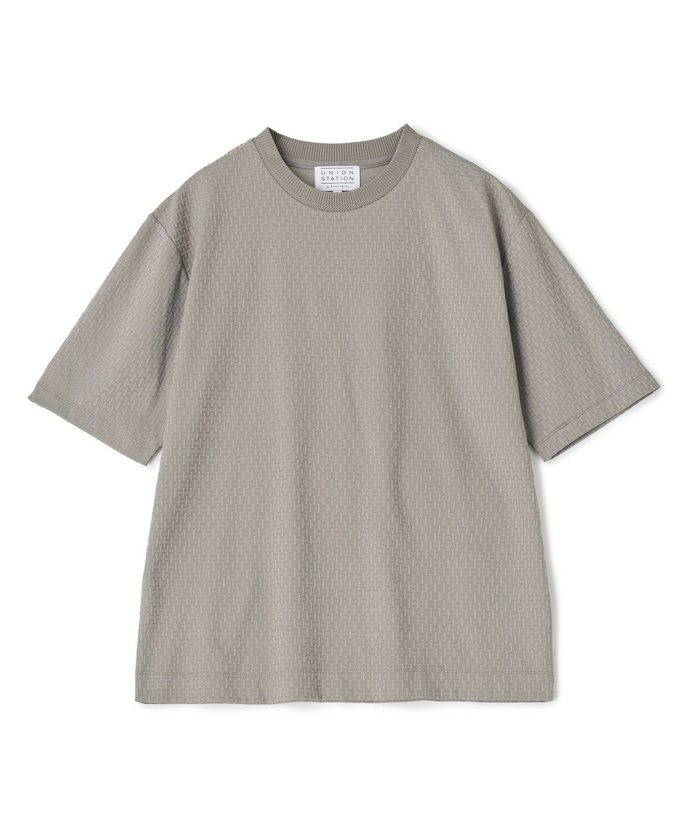 UNION STATION マルチファンクションジャガードTシャツ＜ストレッチ・速乾・イージーケア・ハンドウォッシャブル・UVカット・抗菌・防臭＞ グレー