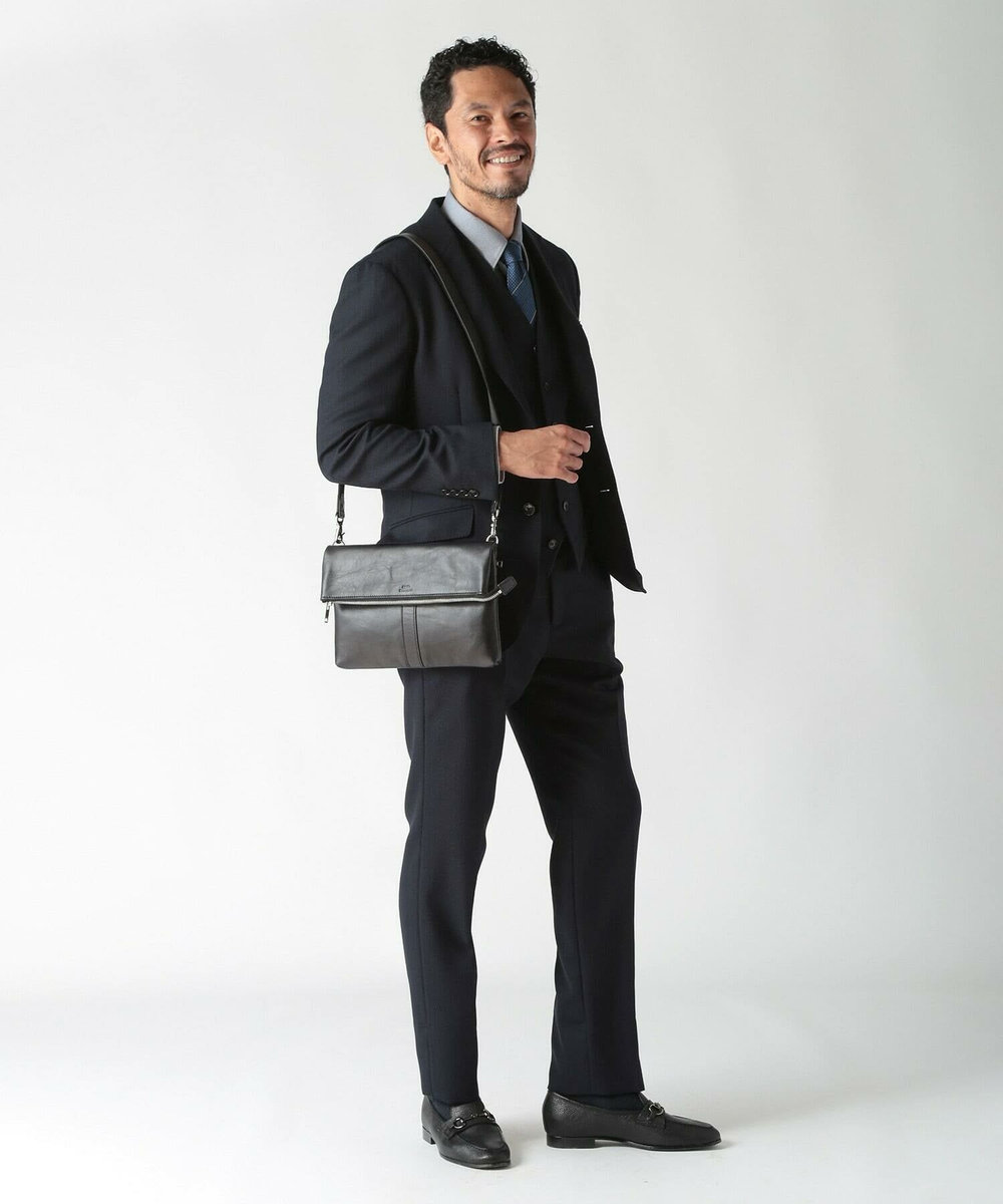 MEN'S BIGI 【SEEKER/シーカー】2wayクラッチ&ショルダーバッグ ブラック
