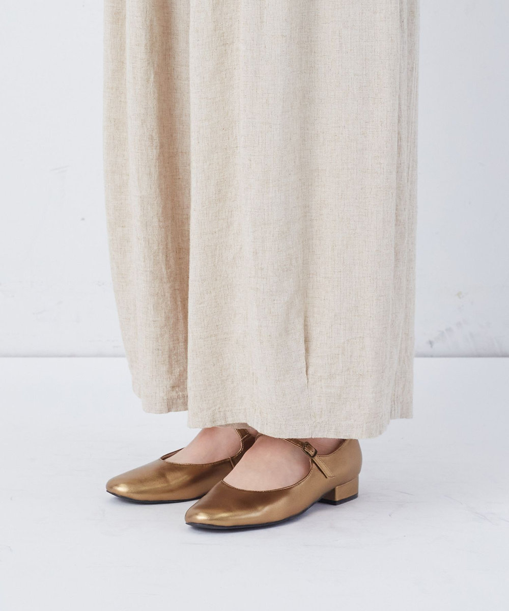 congés payés ADIEU TRISTESSE 【FAVE】シャーリングワイドロングサルエルパンツ ストライプ