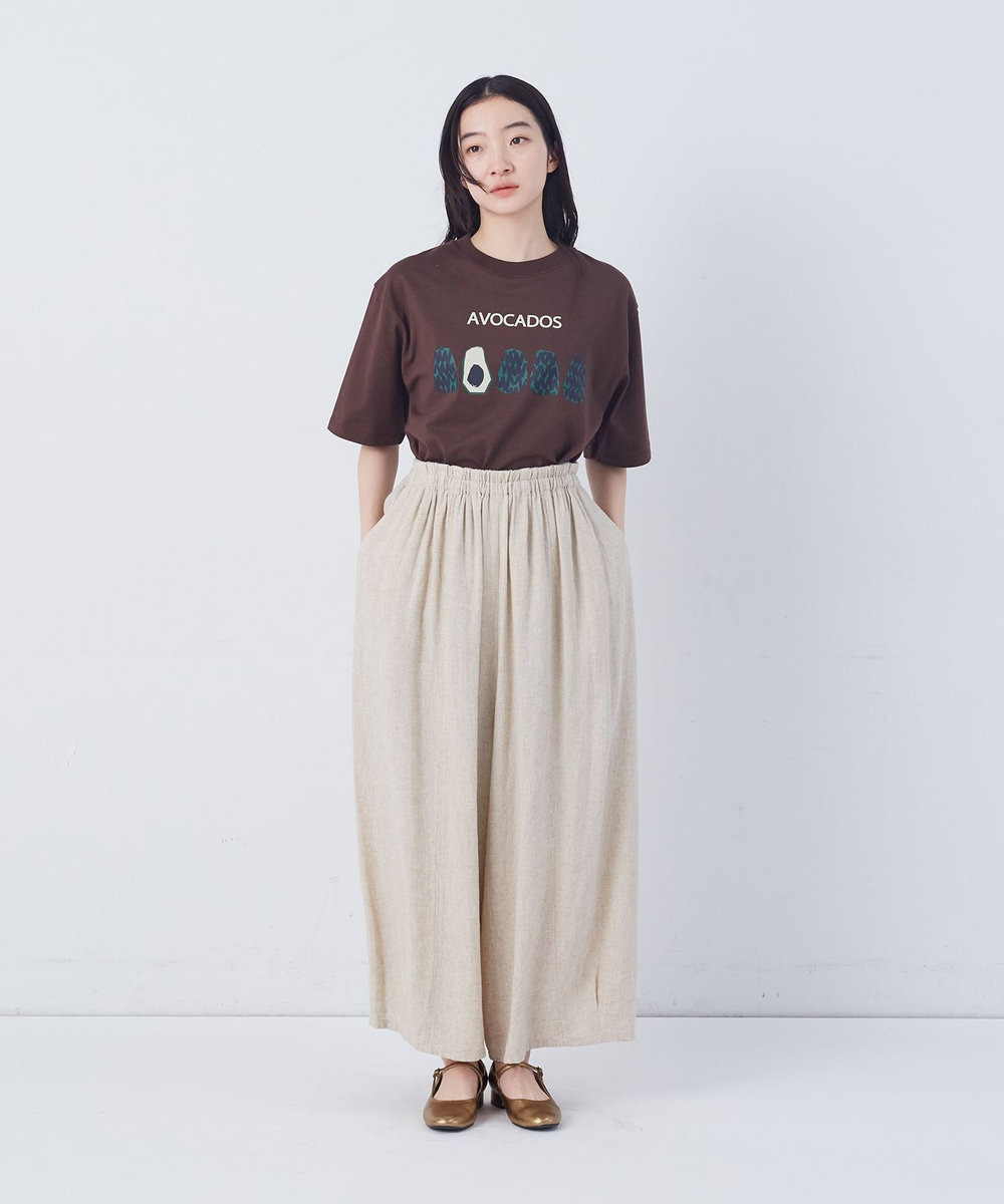 congés payés ADIEU TRISTESSE 【FAVE】シャーリングワイドロングサルエルパンツ ストライプ