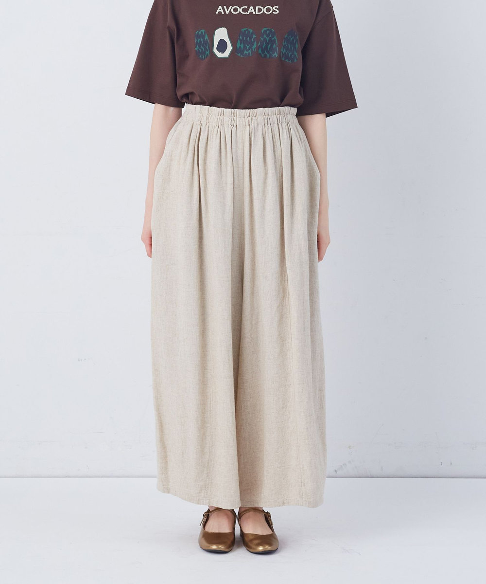congés payés ADIEU TRISTESSE 【FAVE】シャーリングワイドロングサルエルパンツ ストライプ