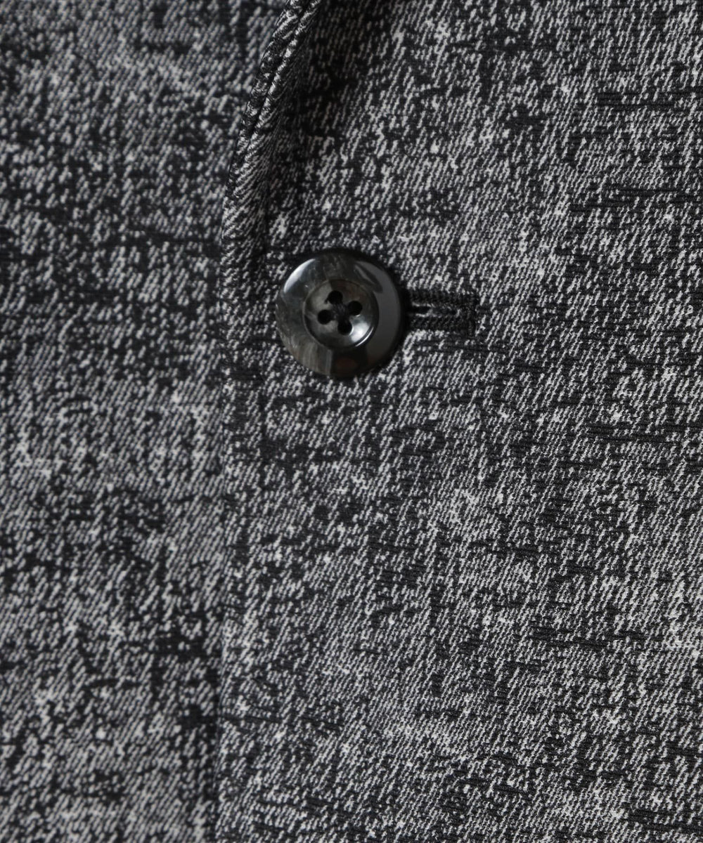 MEN'S BIGI 【ACTIVE TAILOR】ヒートパフォーマーツイード調プリントジャケット（セットアップ対応） ブラック