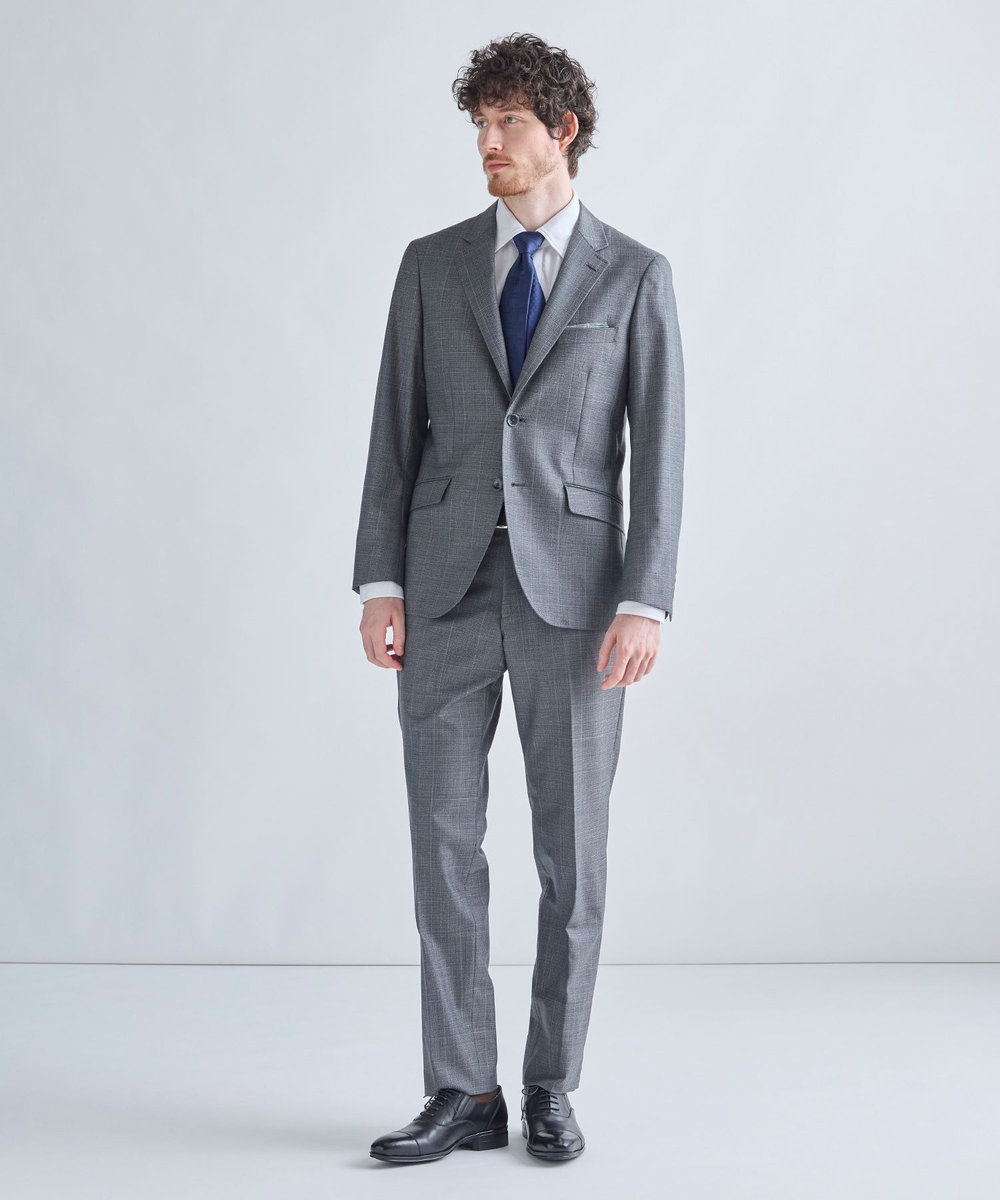 MEN'S BIGI ウィンドウペンチェック セットアップパンツ グレー