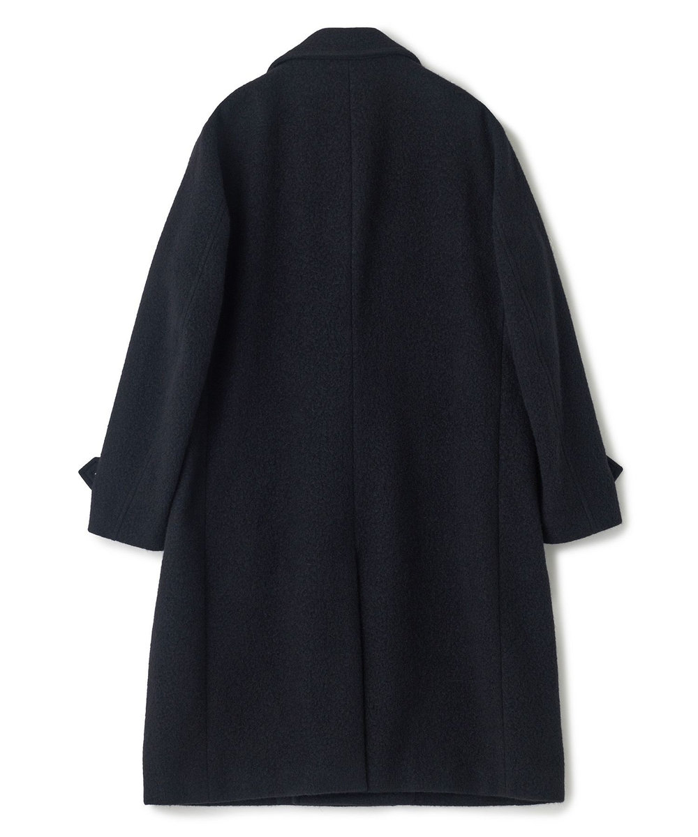 MEN'S BIGI ウールアンゴラビーバーポロコート ブラック