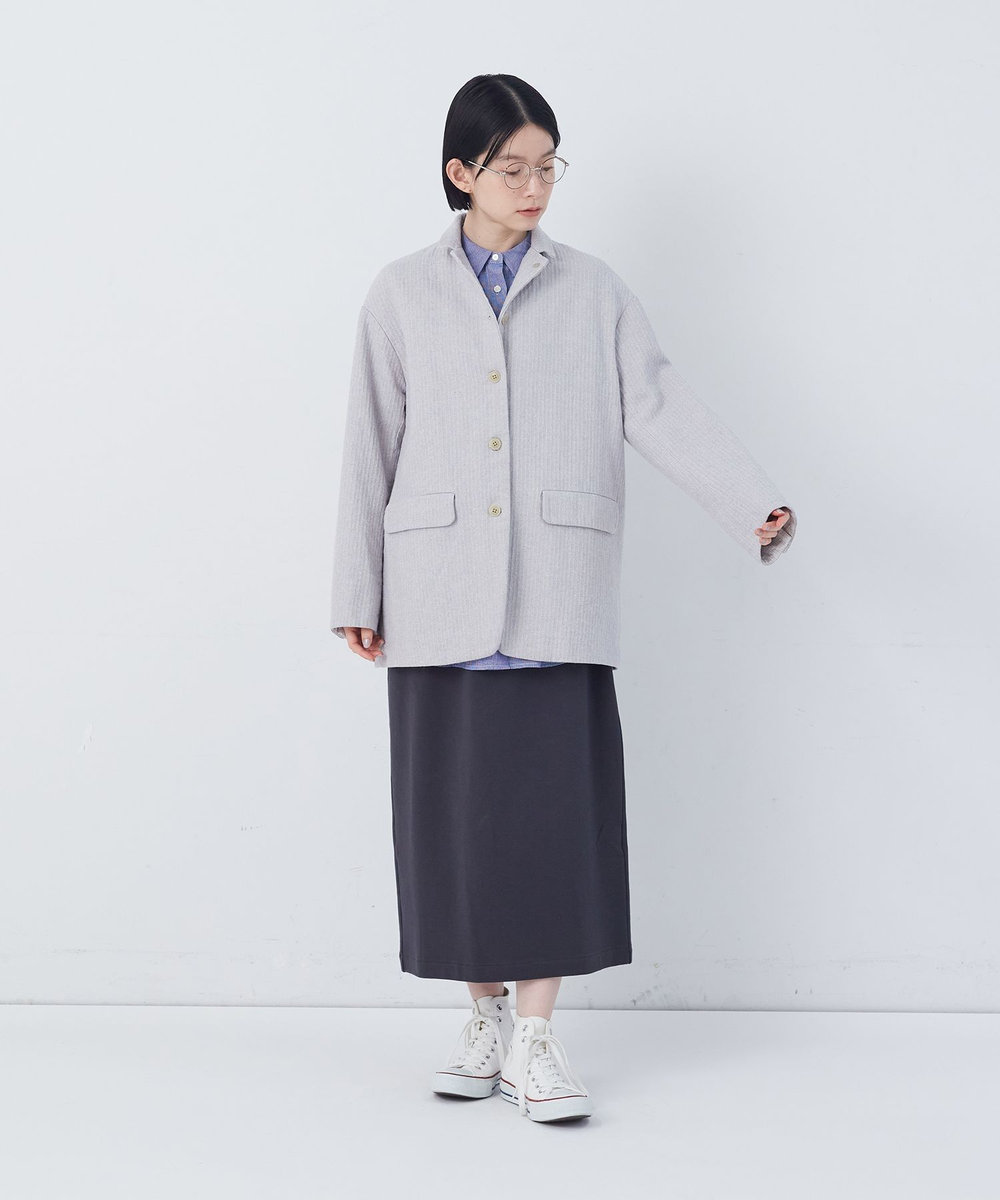 congés payés ADIEU TRISTESSE 綿麻ツィードジャケット グレー系その他