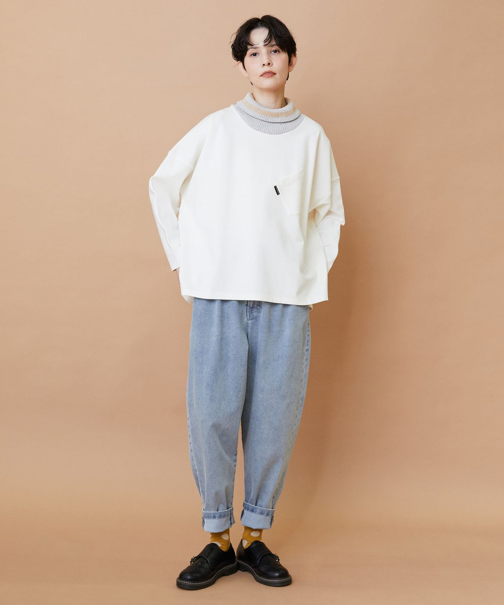 FRAPBOIS ムーブデニム テーパードパンツ サックスブルー