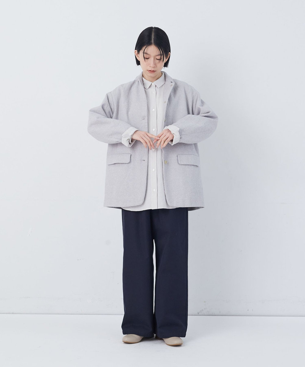 congés payés ADIEU TRISTESSE 綿麻ツィードジャケット グレー系その他