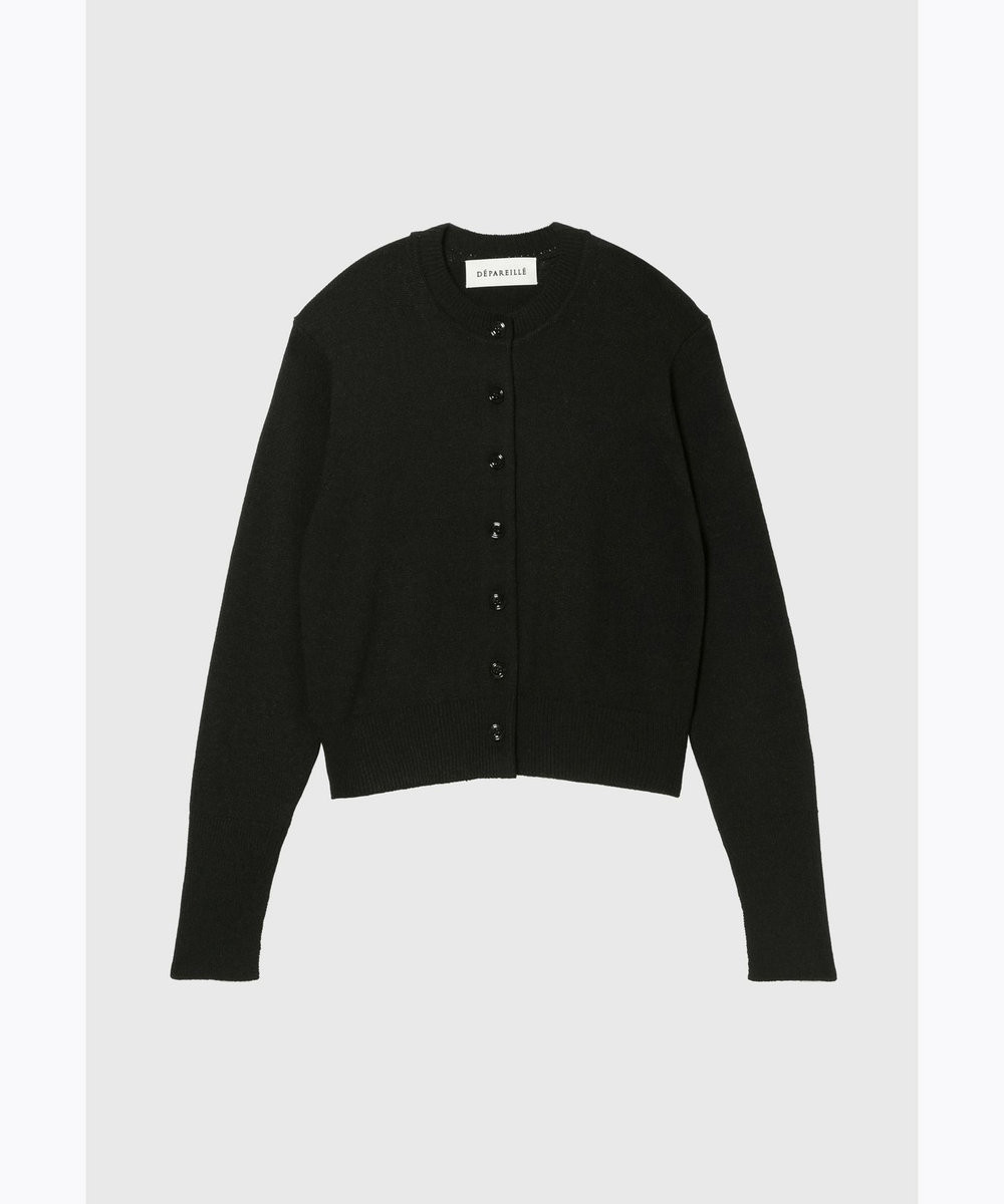 DÉPAREILLÉ VISCOSE LAME CARDIGAN / ヴィスコースラメカーディガン ブラック