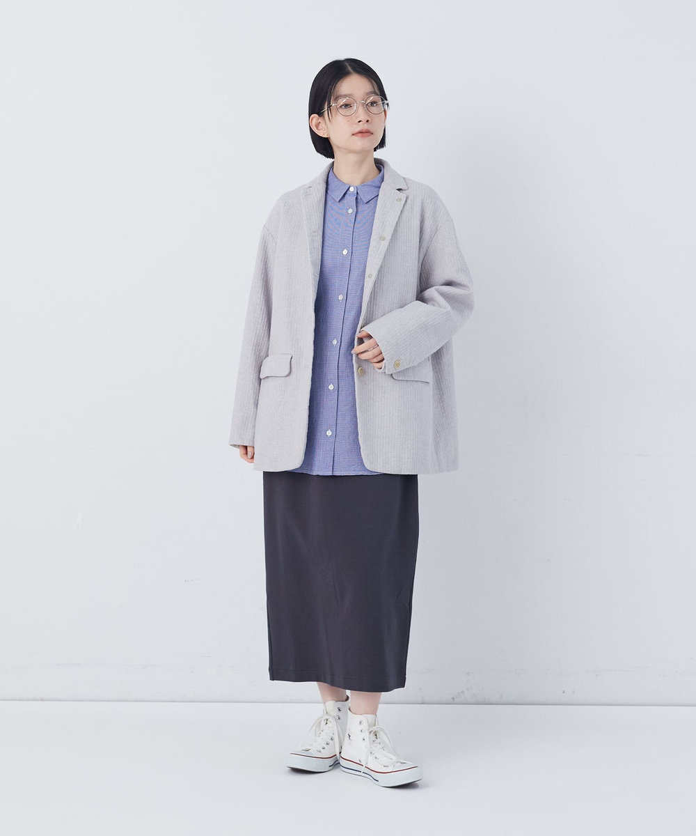 congés payés ADIEU TRISTESSE 綿麻ツィードジャケット グレー系その他