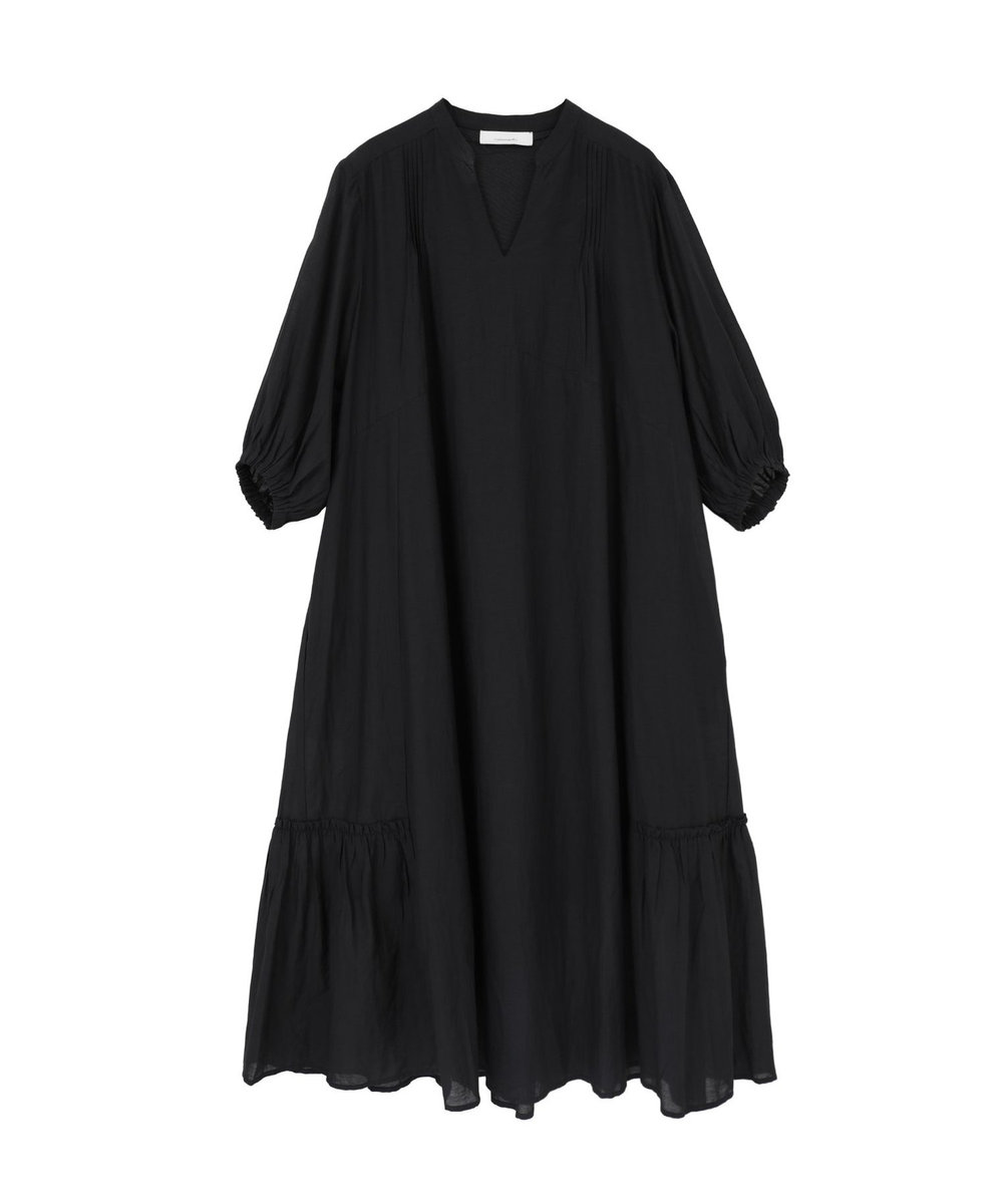 1er Arrondissement 【WEB限定】＜normment（ノーメント）＞ギャザースリーブドレス ブラック