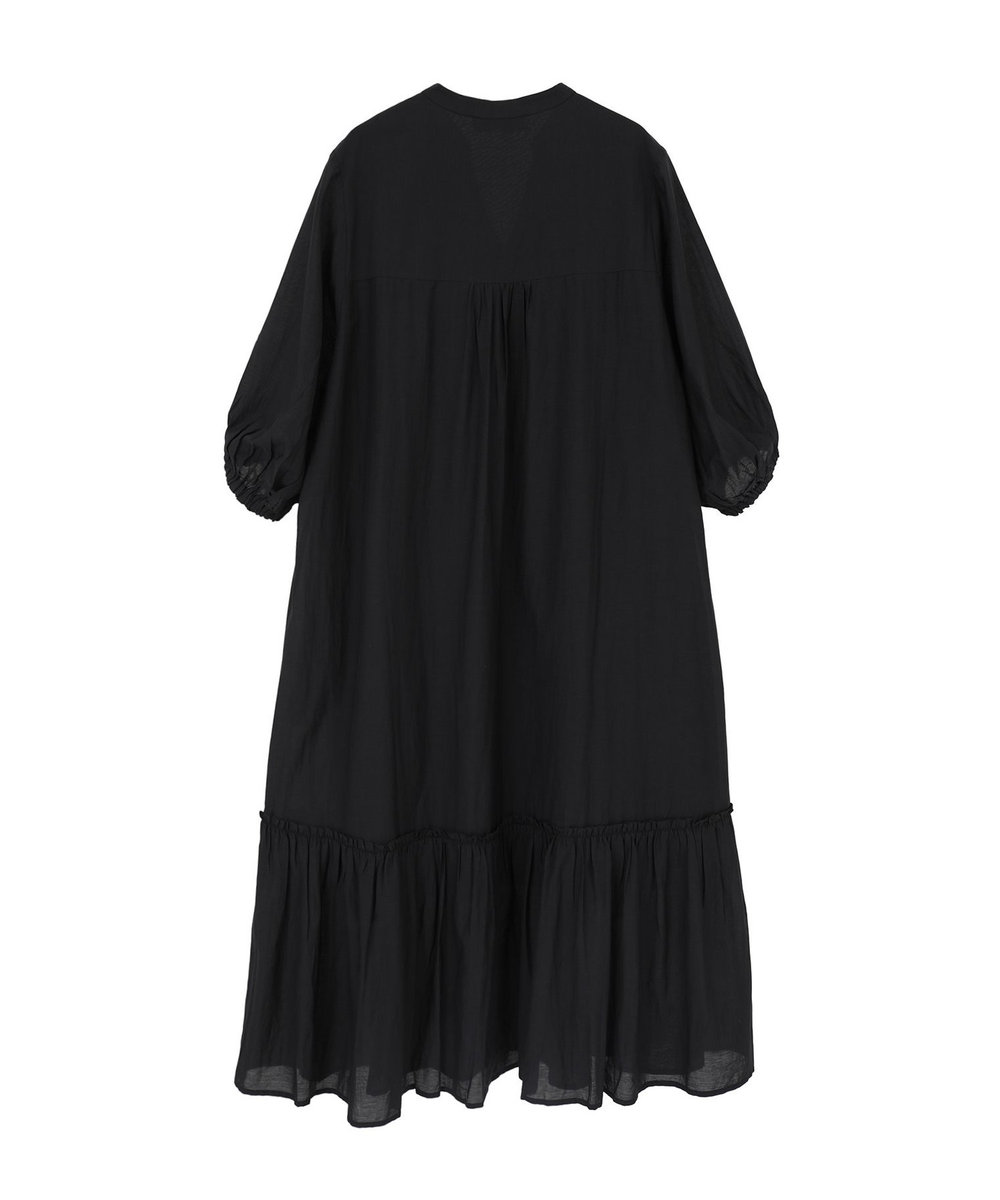 1er Arrondissement 【WEB限定】＜normment（ノーメント）＞ギャザースリーブドレス ブラック