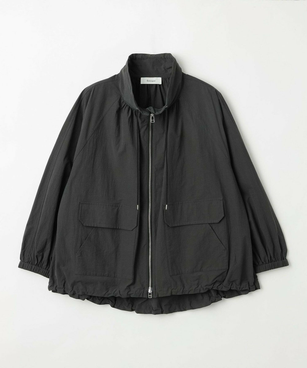 feerique feerique 綿ナイロンクロスマウンテンパーカー チャコールグレー
