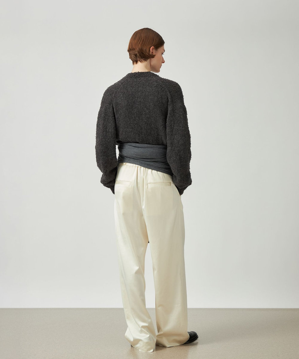 DÉPAREILLÉ LOW GAUGE LOOP YARN KNIT CARDIGAN / ローゲージループヤーンニットカーディガン チャコールグレー