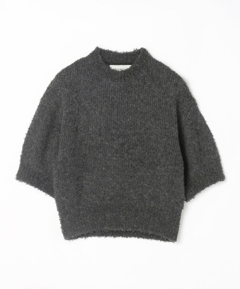 DÉPAREILLÉ LOW GAUGE LOOP YARN CREW NECK / ローゲージループヤーンクルーネック チャコールグレー