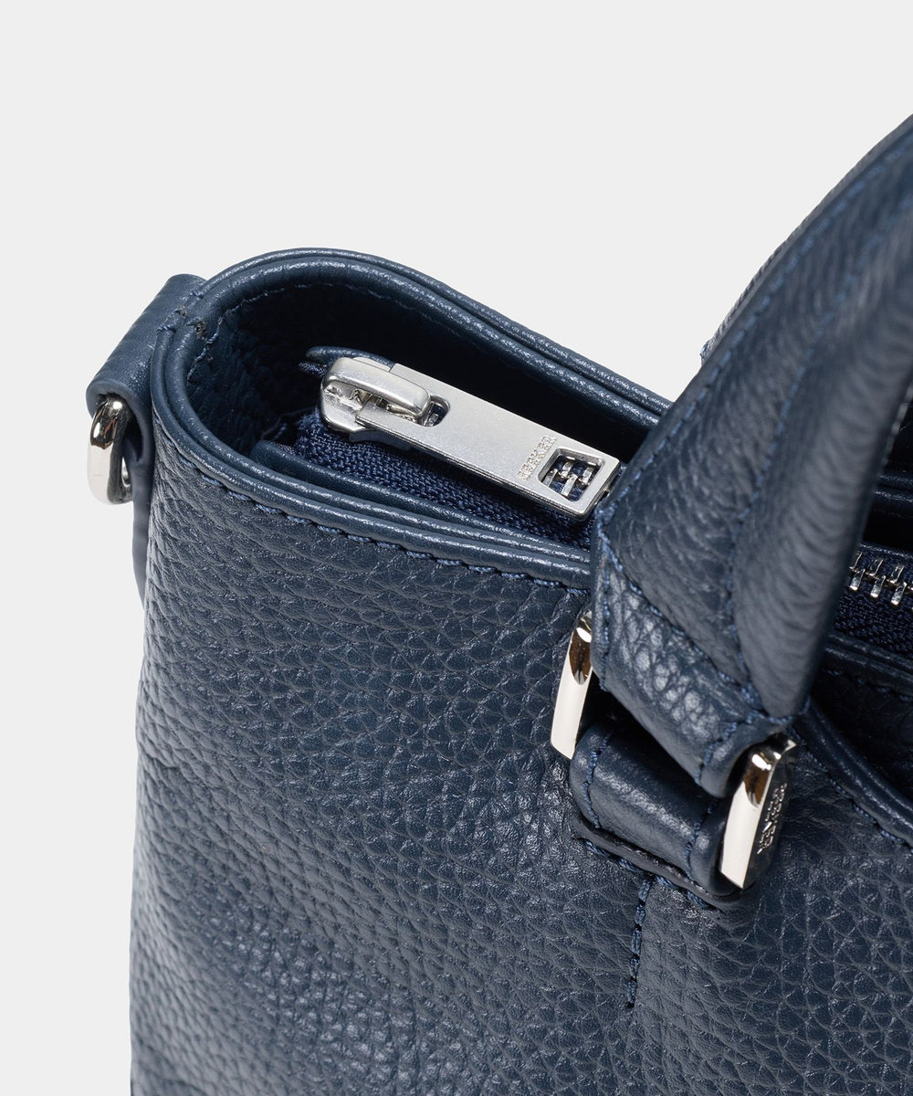 MEN'S BIGI 《別注》SEEKER シュリンクレザー2WAYミニトートバッグ ネイビー