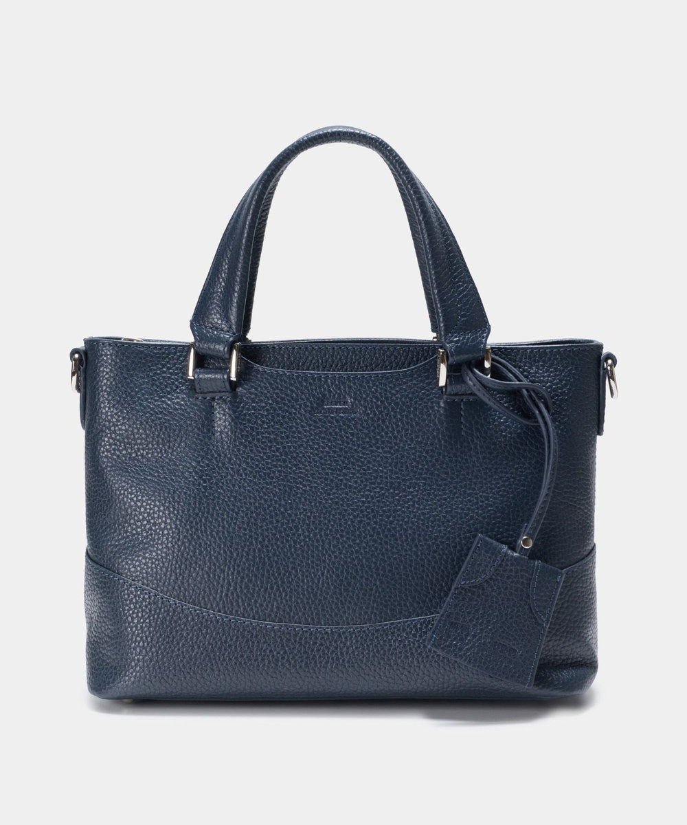 MEN'S BIGI 《別注》SEEKER シュリンクレザー2WAYミニトートバッグ ネイビー
