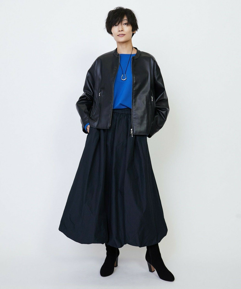 feerique feerique ラッセルピケボートネックプルオーバー ブルー