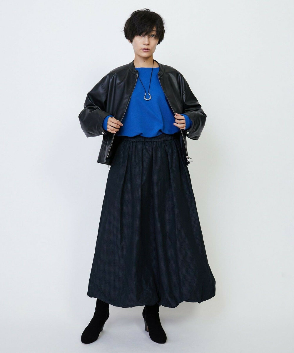 feerique feerique ラッセルピケボートネックプルオーバー ブルー
