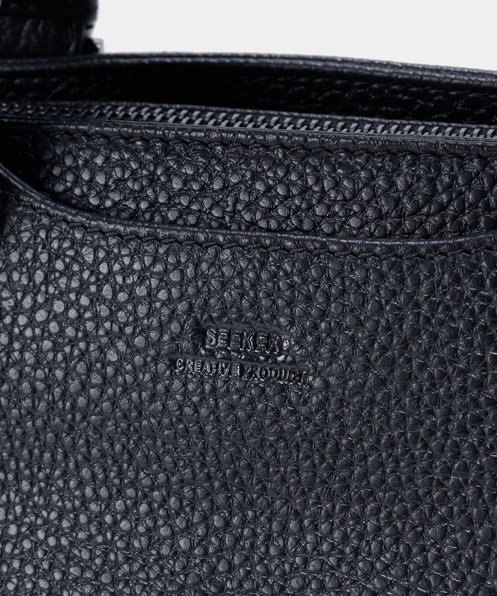 MEN'S BIGI 《別注》SEEKER シュリンクレザー2WAYミニトートバッグ ネイビー