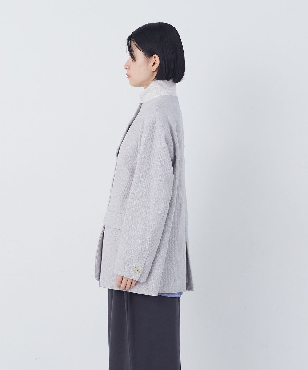 congés payés ADIEU TRISTESSE 綿麻ツィードジャケット グレー系その他