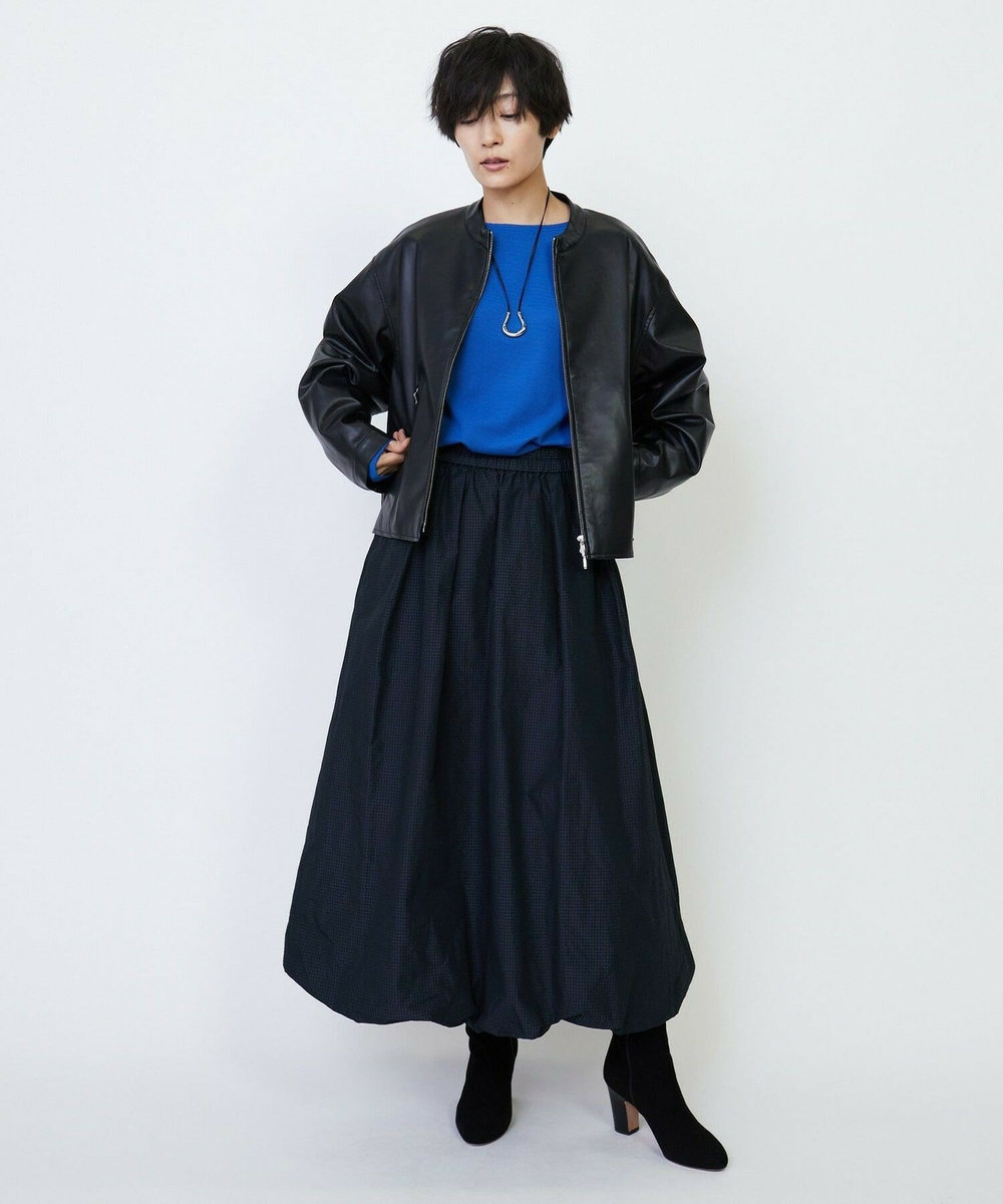 feerique feerique ラッセルピケボートネックプルオーバー ブルー