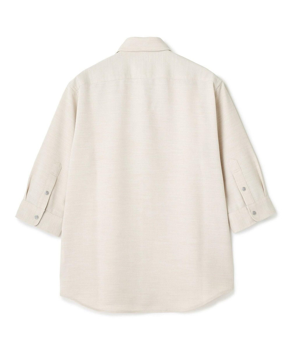MEN'S BIGI 	ブッチャー七分袖シャツ＜ストレッチ/イージーケア/吸汗性/通気性＞ ベージュ