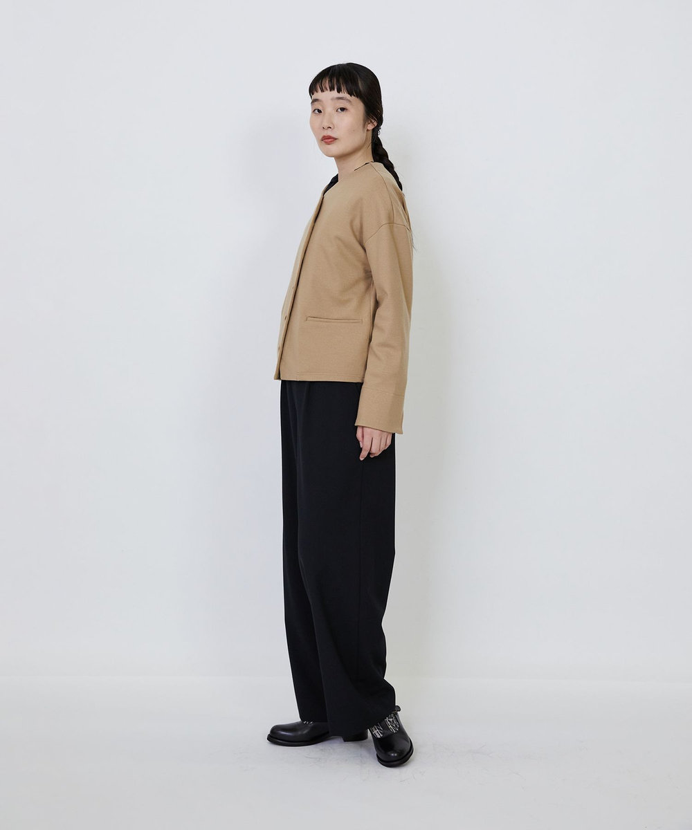 LOISIR ウール圧縮スムースジャケット キャメル