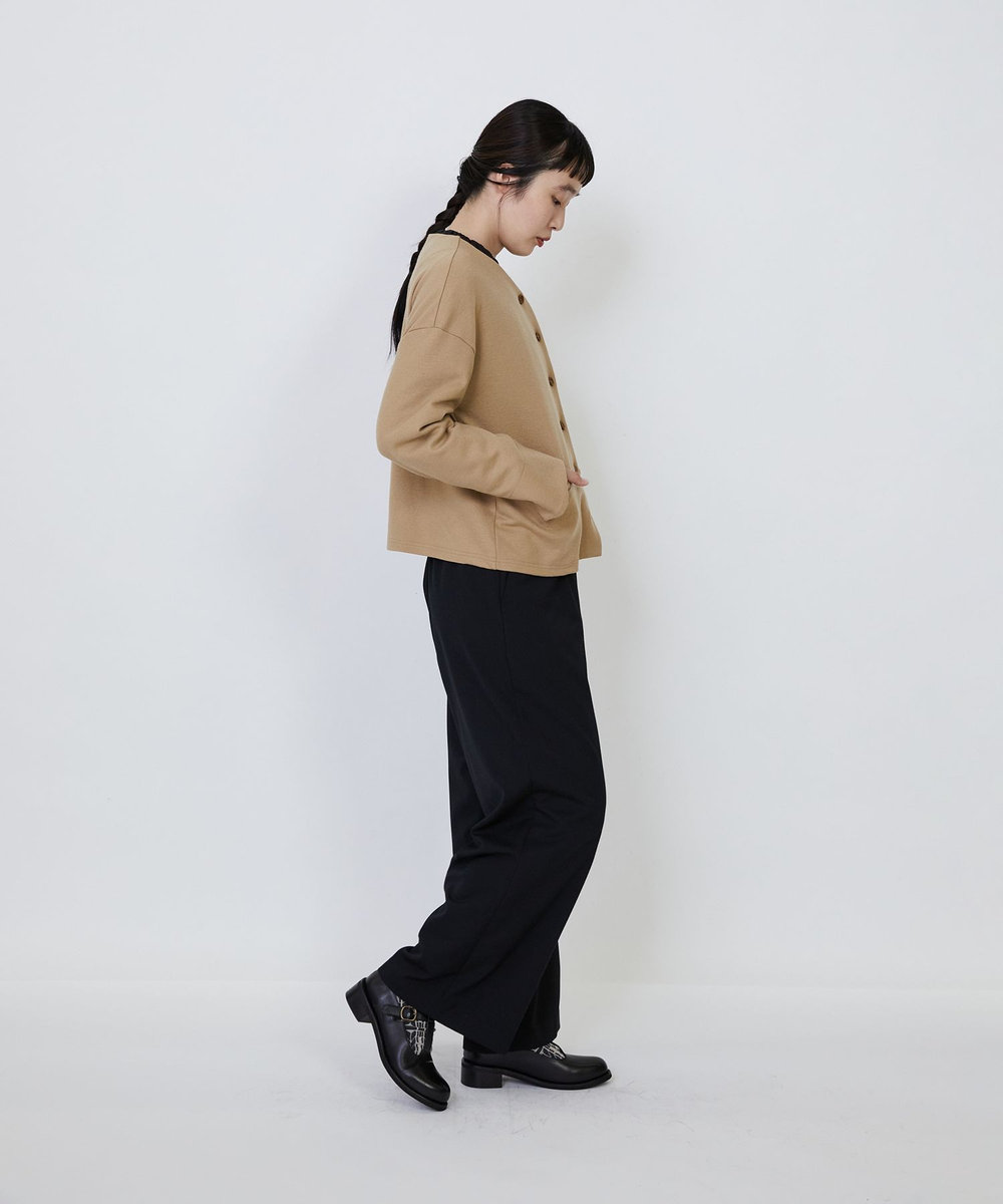 LOISIR ウール圧縮スムースジャケット キャメル
