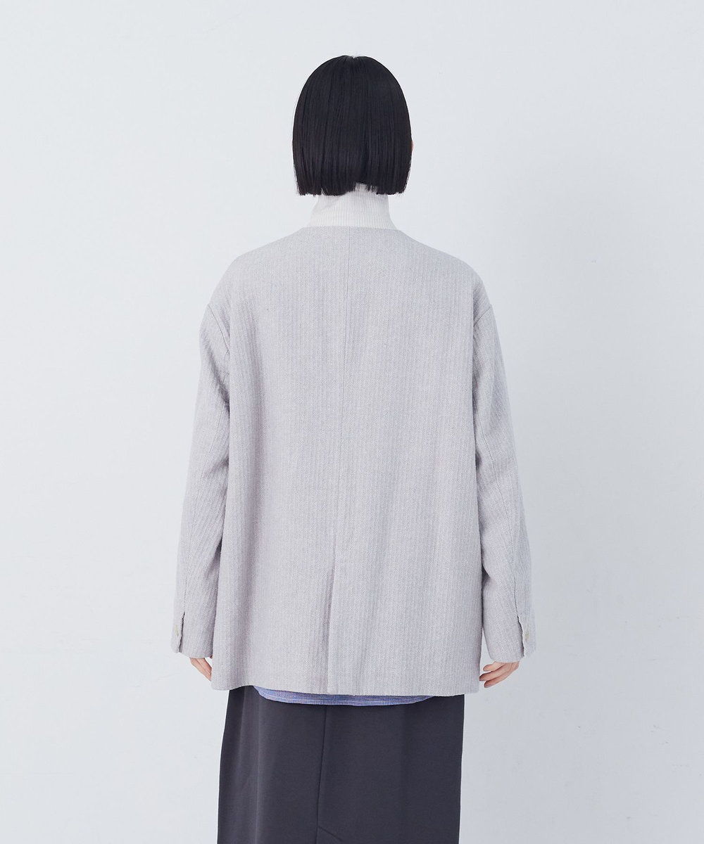congés payés ADIEU TRISTESSE 綿麻ツィードジャケット グレー系その他