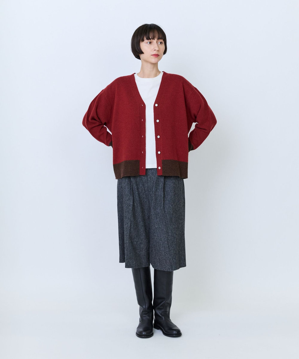 LOISIR ウール混ツイードハーフパンツ グレー系その他