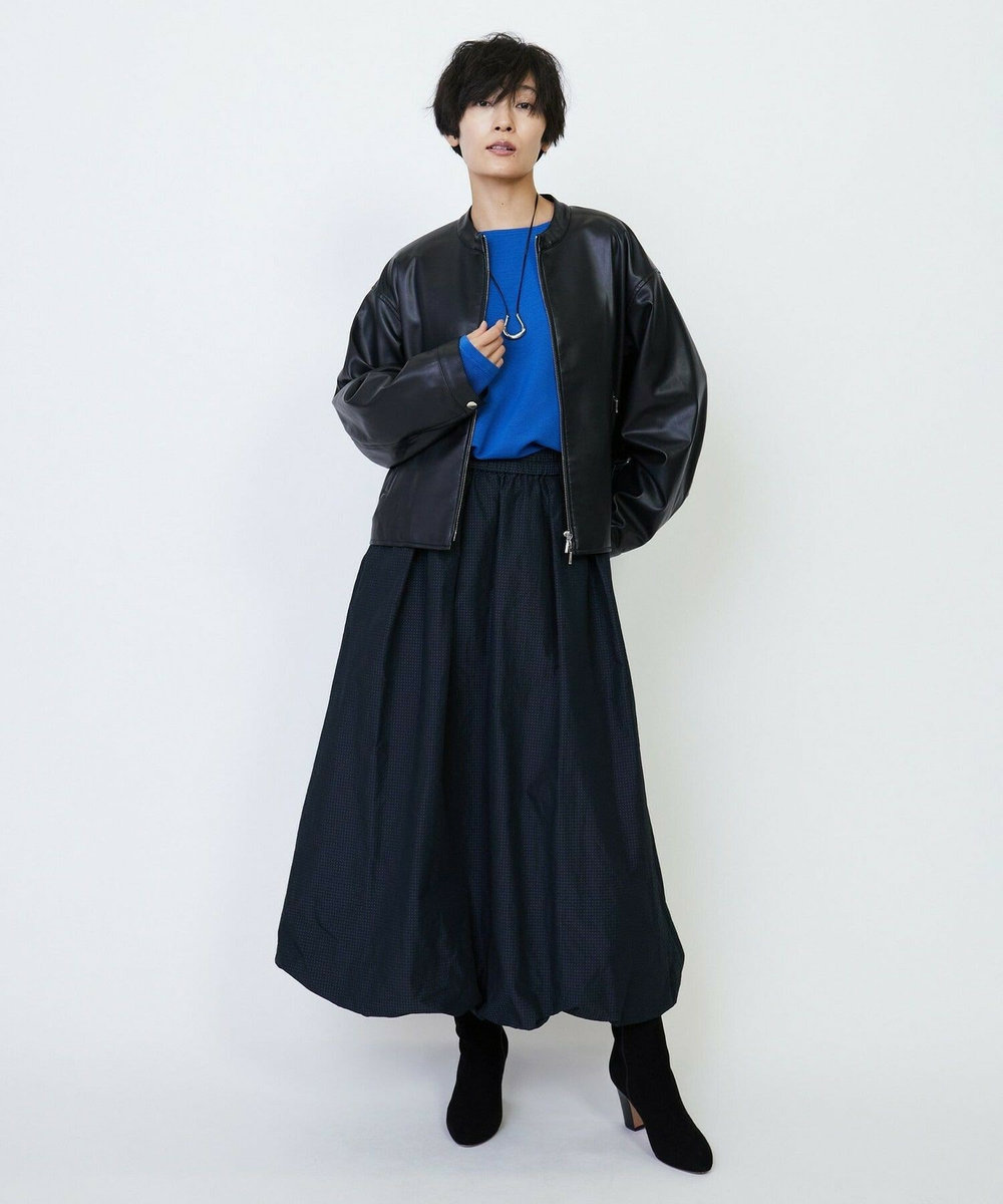 feerique feerique ラッセルピケボートネックプルオーバー ブルー