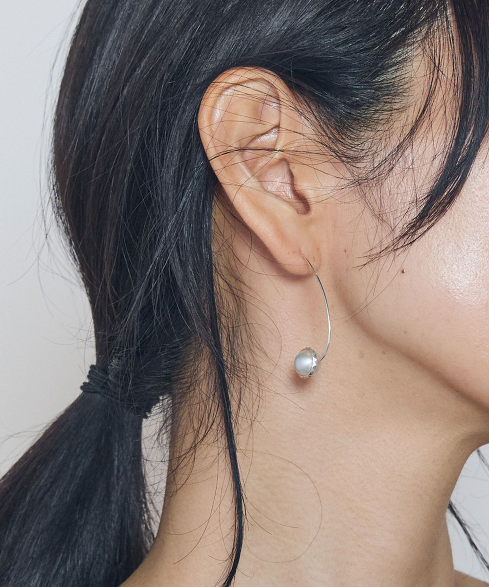1er Arrondissement ＜Lemme./レム＞"Peek Pearl"ピアス シルバー