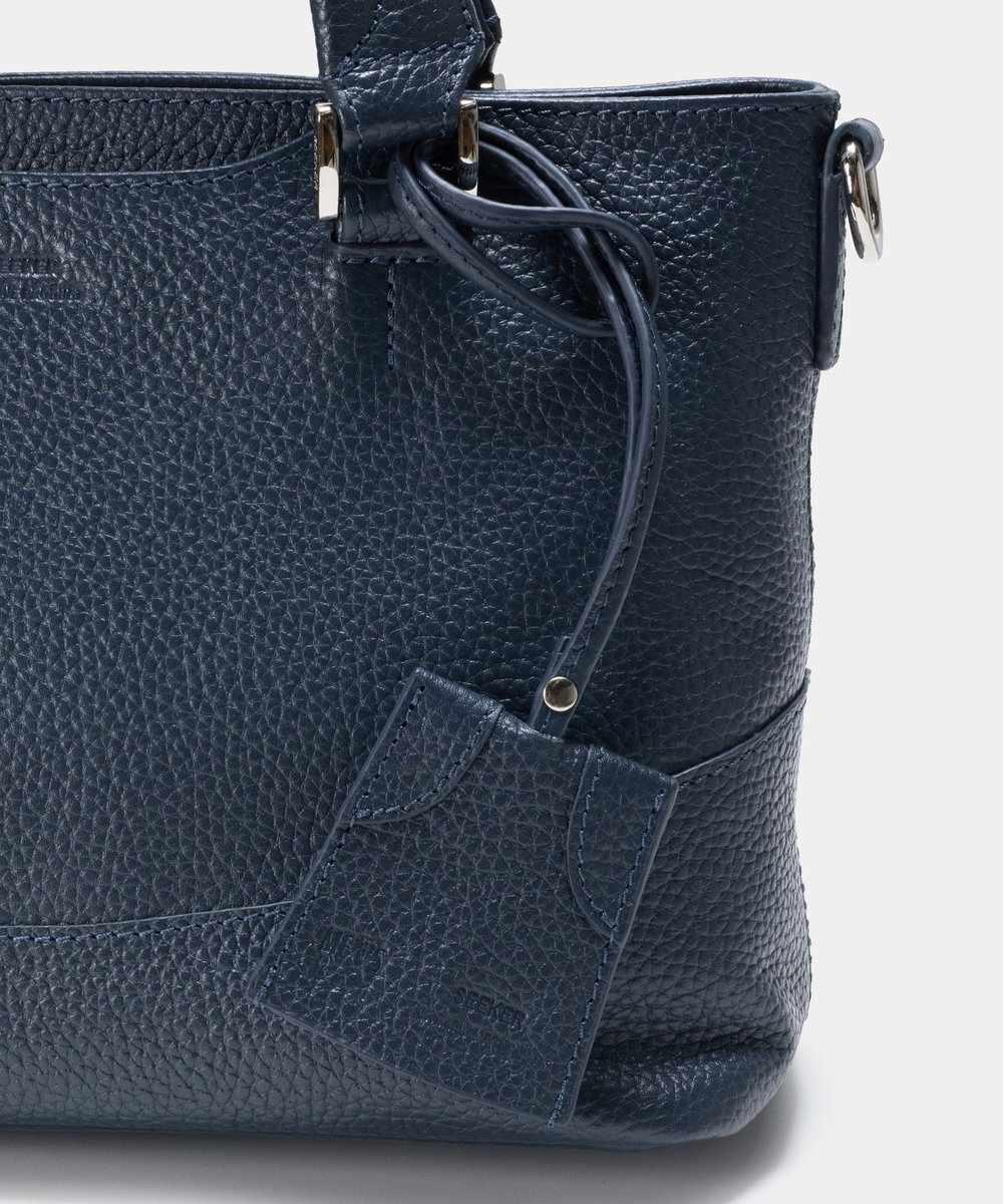 MEN'S BIGI 《別注》SEEKER シュリンクレザー2WAYミニトートバッグ ネイビー