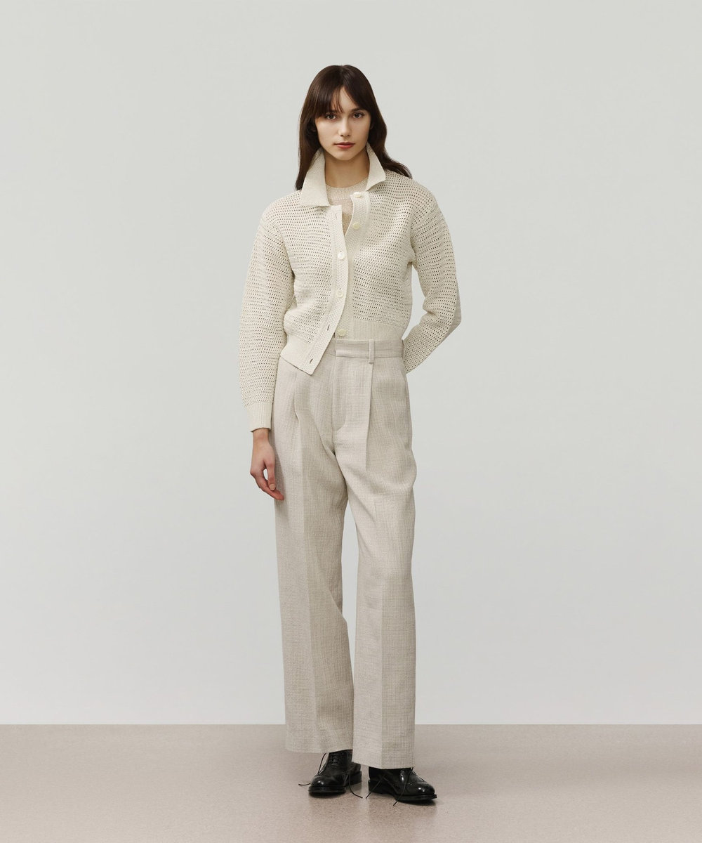 DÉPAREILLÉ SLUB TWEED PANTS / スラブツィードパンツ ベージュ