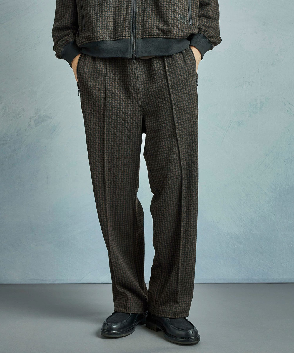 MEN'S BIGI 【50th Anniv . 中田 慎介】 SUEDE LIKE/HOUND’S TOOTH TRACK PANTS ブラウン