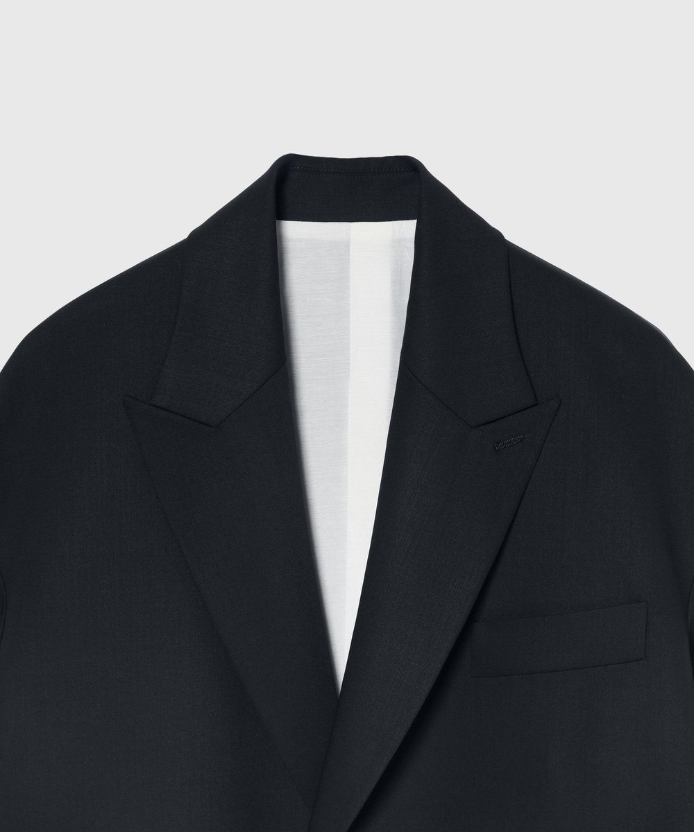 DÉPAREILLÉ WOOL NYLON GABARDINE JACKET / ウールナイロンギャバジンジャケット ネイビー