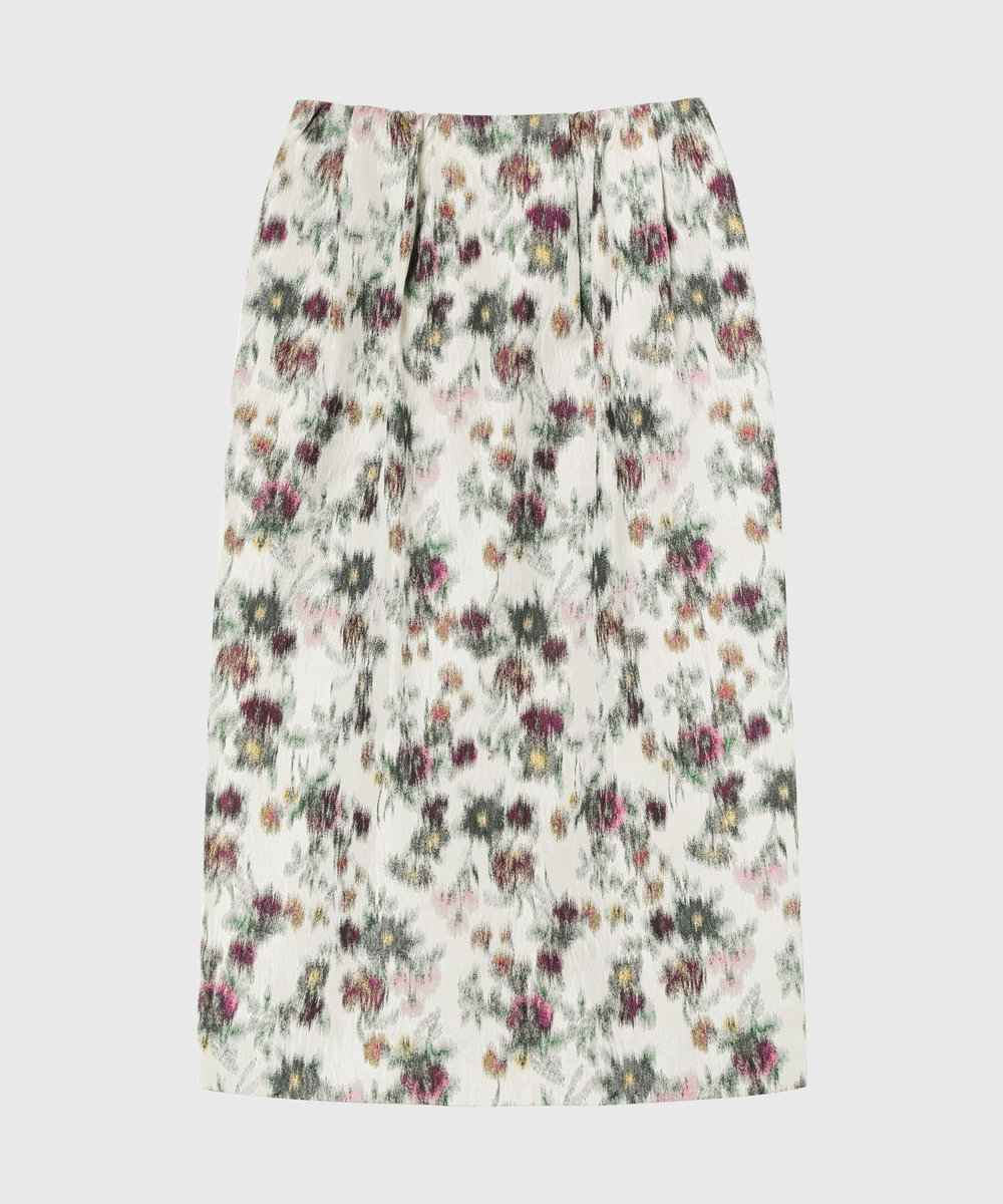 DÉPAREILLÉ FLOWER JACQUARD SKIRT / フラワージャガードスカート ホワイト
