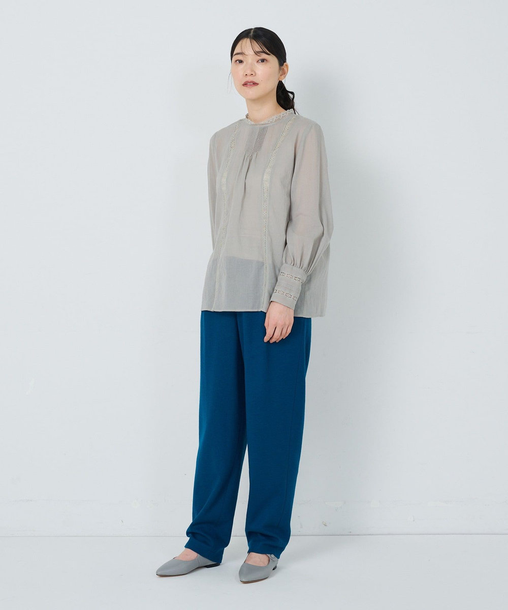 ADIEU TRISTESSE ワンストラップフラットシューズ ブル－グレ－