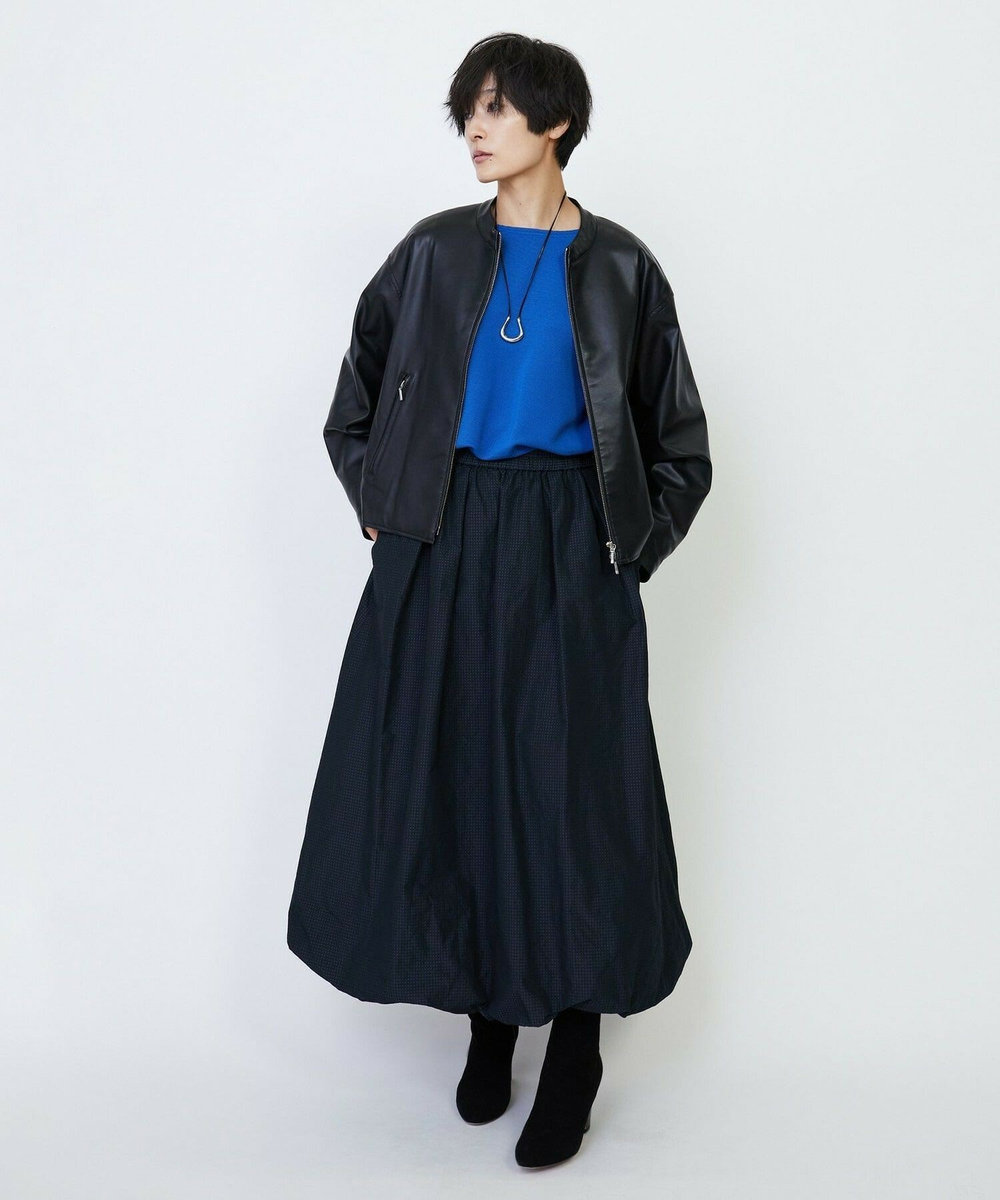feerique feerique ラッセルピケボートネックプルオーバー ブルー
