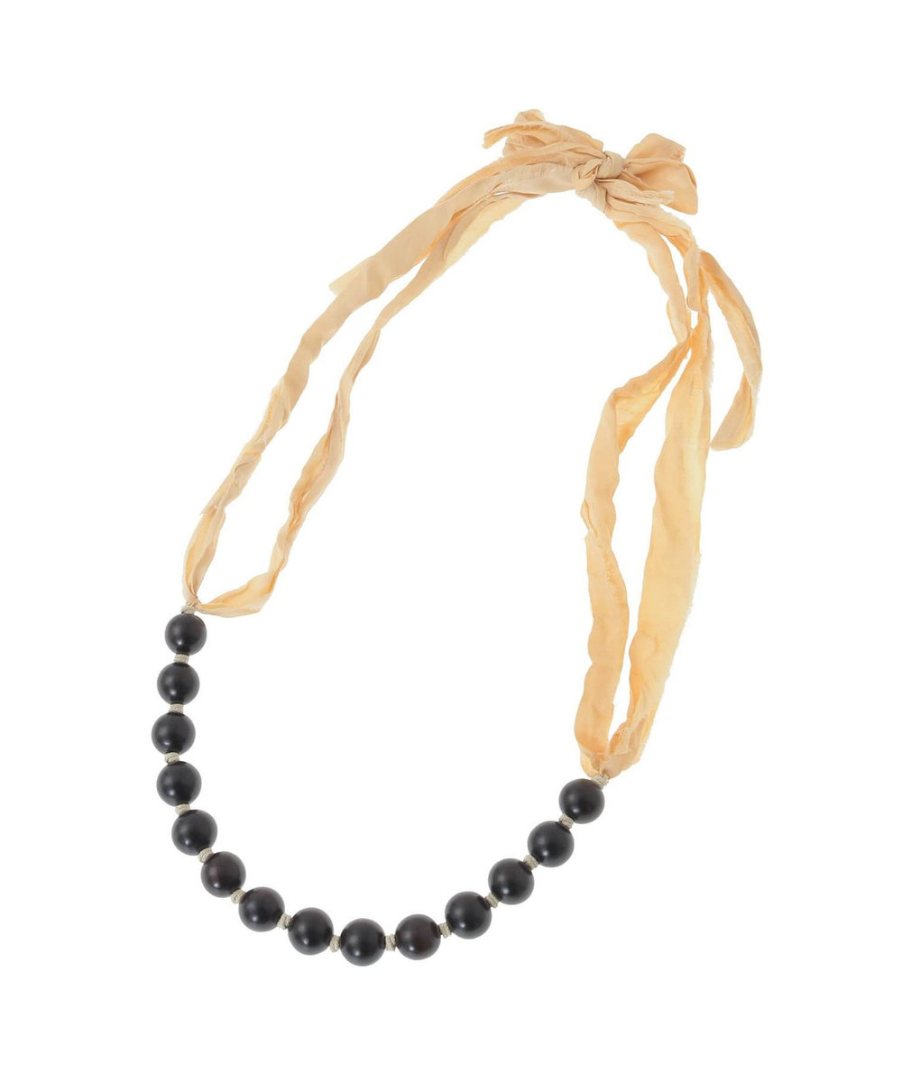 1er Arrondissement ＜OCUCCI Jewery（オクチジュエリー）＞ウッド×シルクネックレス ブラック