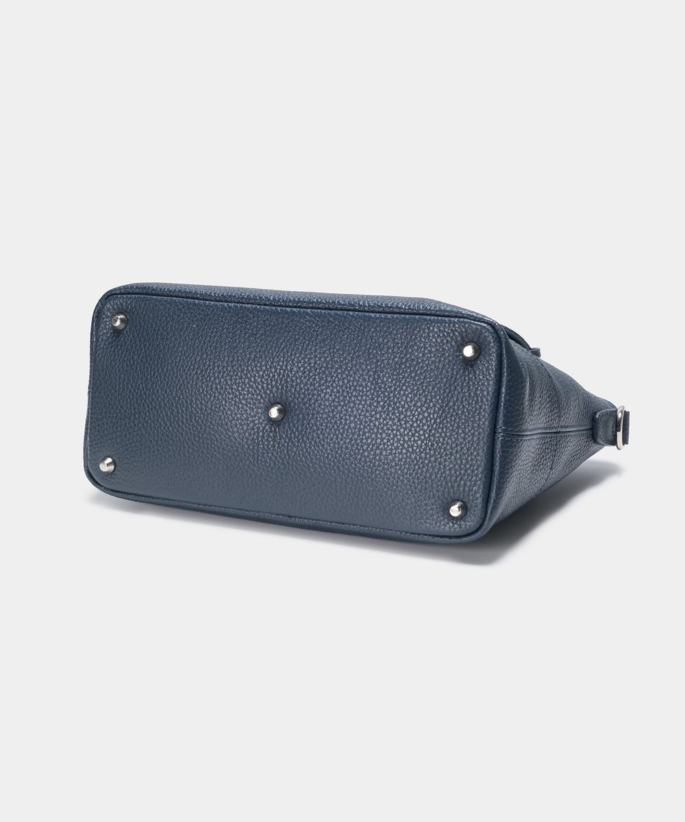 MEN'S BIGI 《別注》SEEKER シュリンクレザー2WAYミニトートバッグ ネイビー
