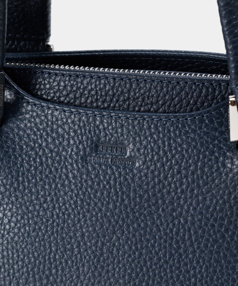 MEN'S BIGI 《別注》SEEKER シュリンクレザー2WAYミニトートバッグ ネイビー
