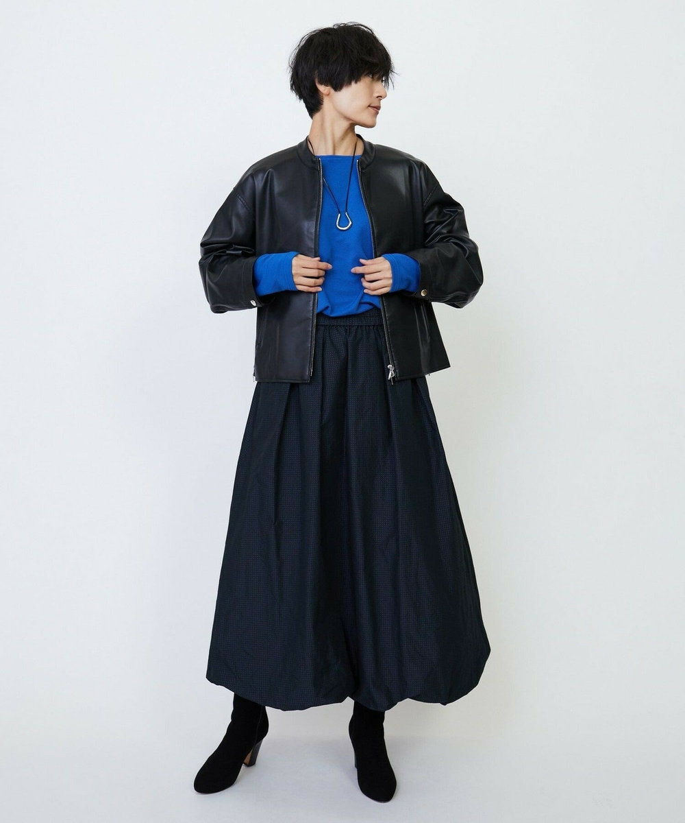 feerique feerique ラッセルピケボートネックプルオーバー ブルー