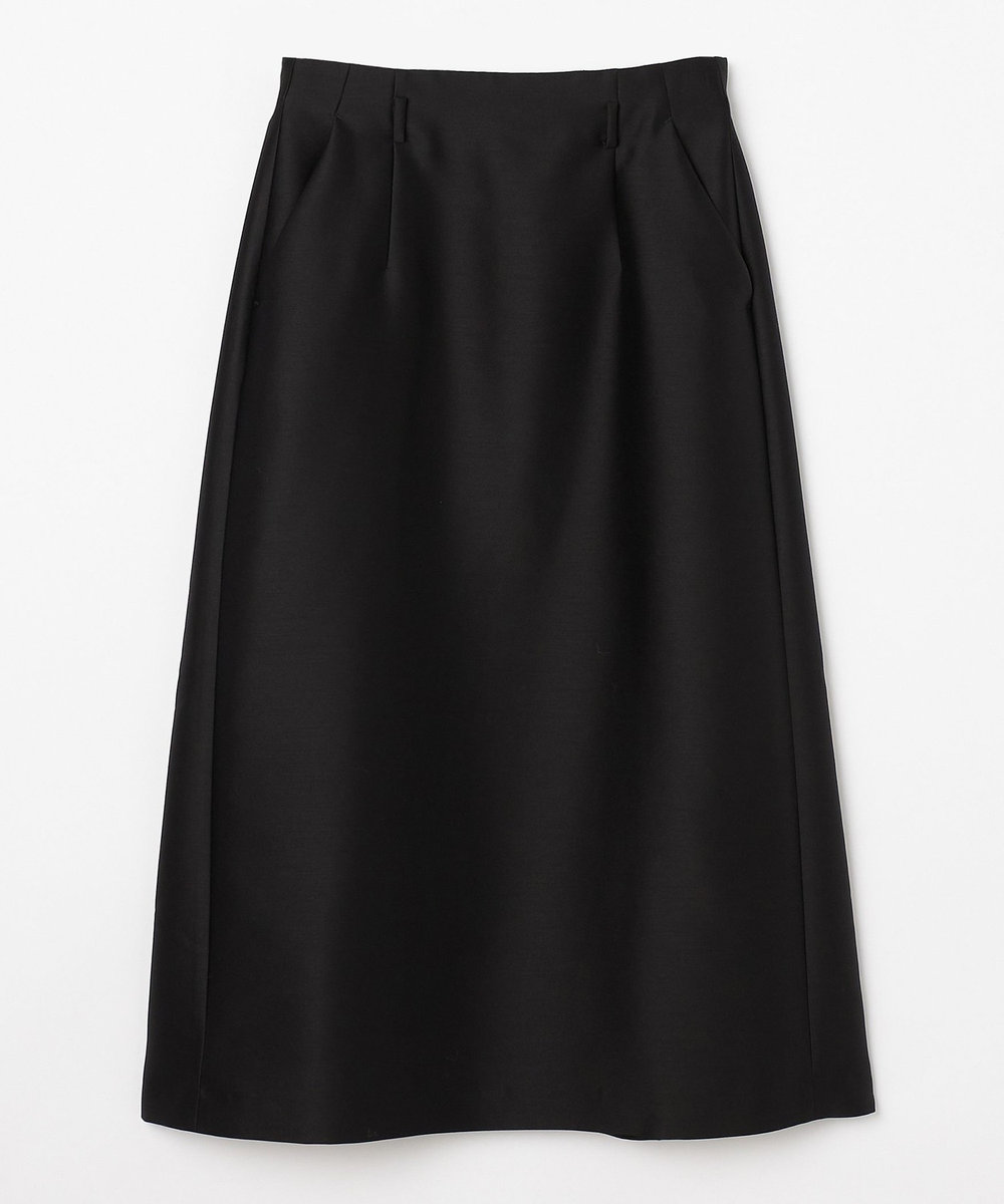 L'EQUIPE COUTURIER シルクウールツイルスカート ブラック