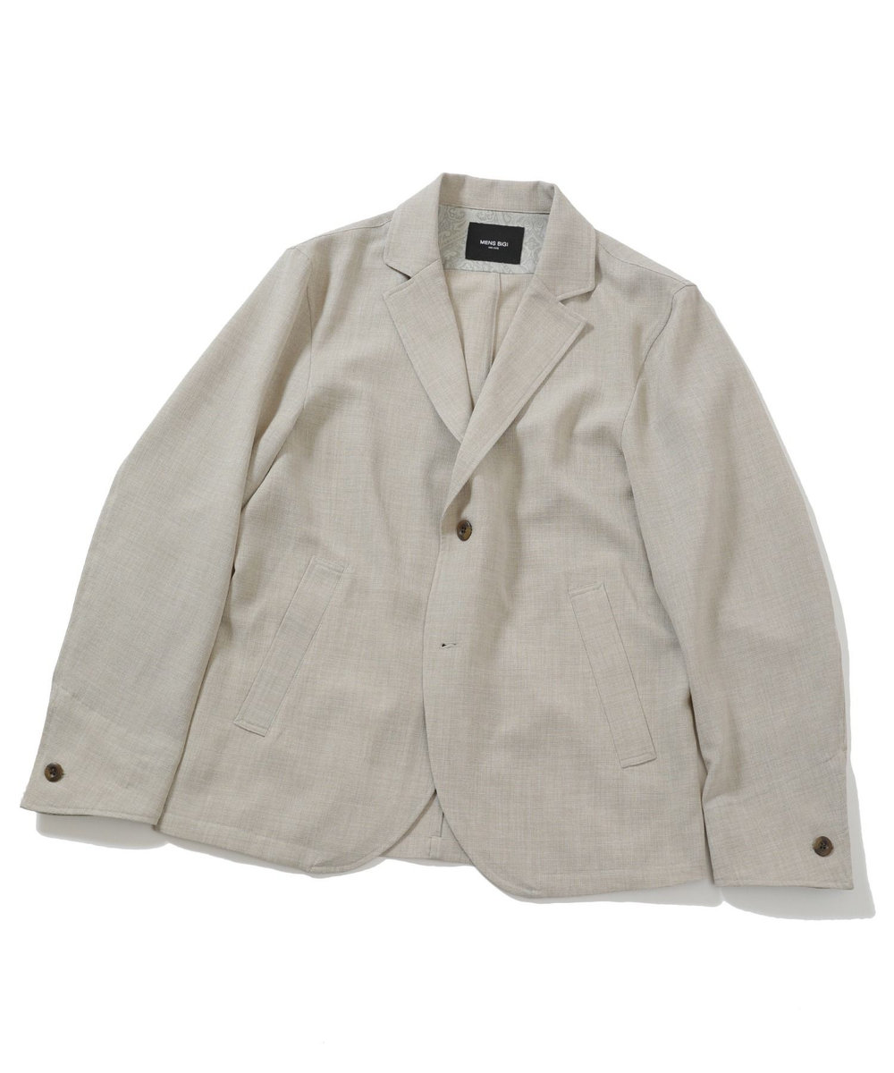 MEN'S BIGI ポリエステルブッチャーストレッチテーラードジャケット＜セットアップ対応＞ ベージュ